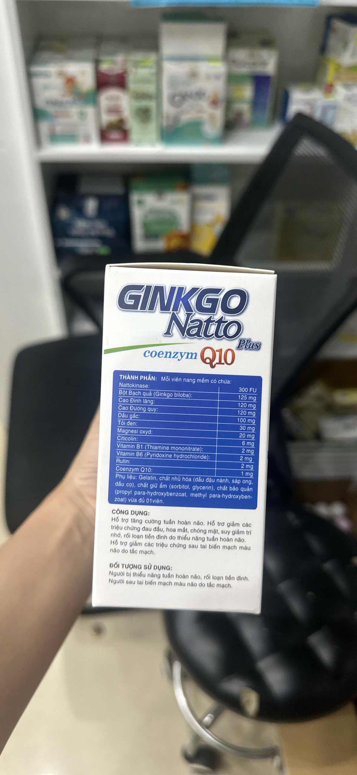 Ginkgo Natto Plus Coenzym Q10 Hộp 100 Viên – Hỗ Trợ Tuần Hoàn Não, Giảm Hoa Mắt Chóng Mặt - Ảnh 2