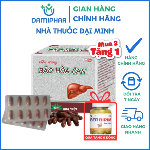 Bổ Gan Bảo Hoà Can Hoa Việt Hộp 100 Viên