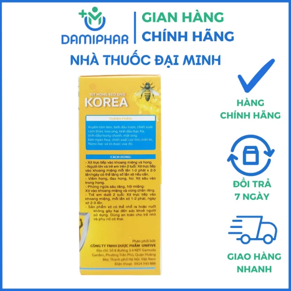 Xịt Họng Keo Ong KOREA Lọ 30ml - Giảm Ho, Ngứa Họng, Rát Họng, Cảm Cúm - Hình ảnh 2