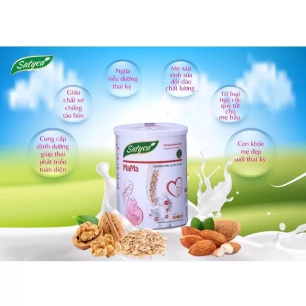 Sữa Satyca Mama 410g - Sữa Bầu Và Mẹ Cho Con Bú, Lợi Sữa, Đẹp Dáng - Hình ảnh 4