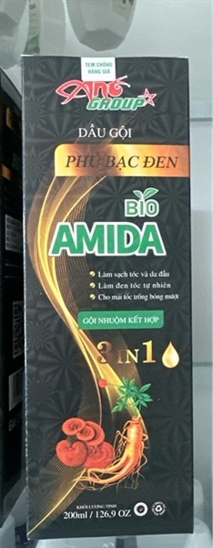 Dầu Gội Phủ Bạc Đen Bio Amida 200g - Gội Nhuộm Kết Hợp 3 Trong 1 - Ảnh 2