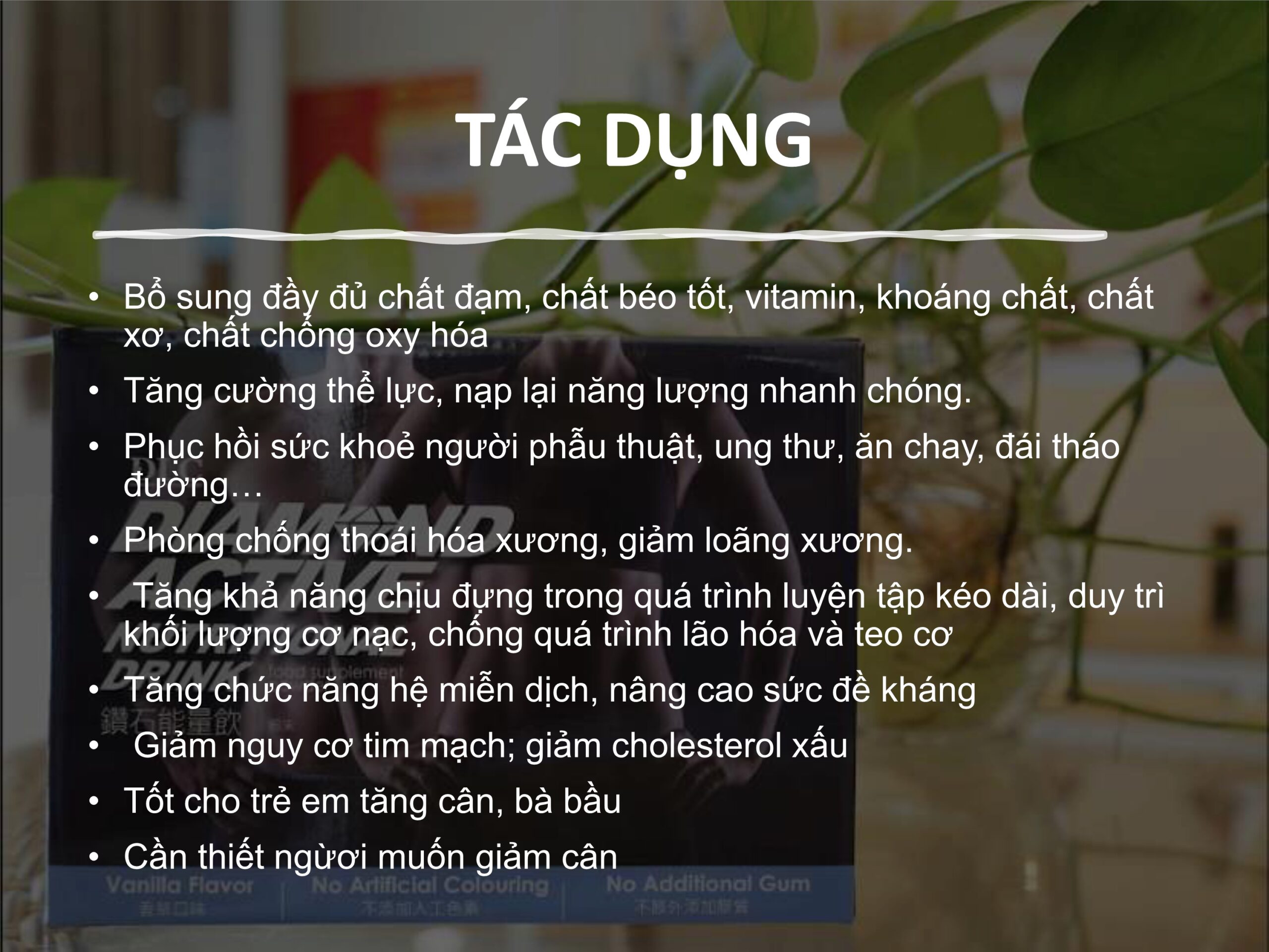 Bột Siêu Dinh Dưỡng Diamond Active - Sữa Siêu Dinh Dưỡng Bồi Bổ Sức Khỏe, Tăng Cường Thể Lực - Ảnh 3