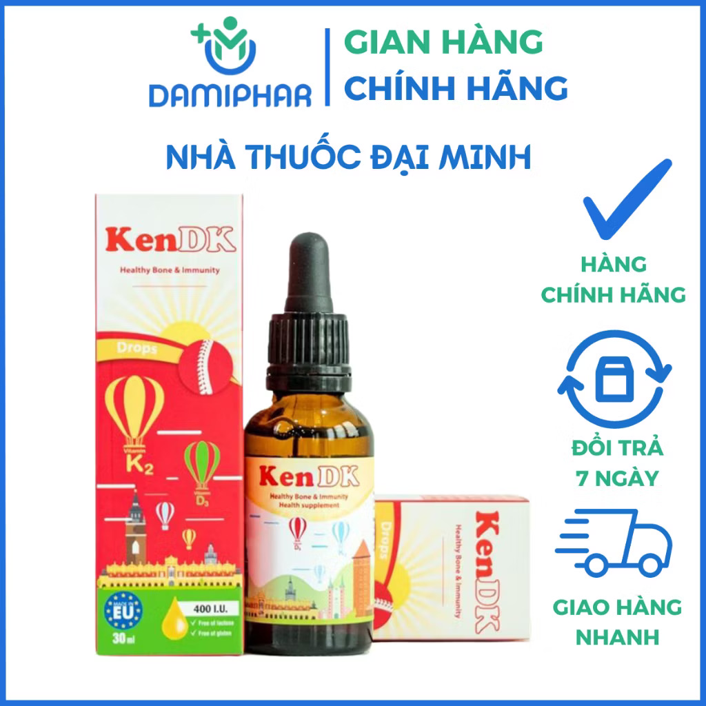 KenDK Lọ 30ml - Giúp Bổ Sung Vitamin D3 Và Vitamin K2 Cho Trẻ