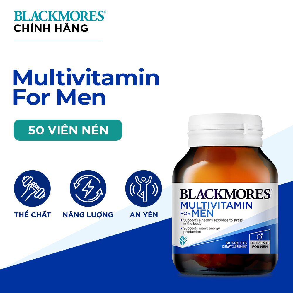 Viên Uống Blackmores Multivitamin for Men Lọ 50 Viên - Ảnh 4