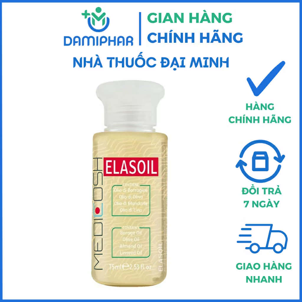 Dầu Dưỡng Medicosh Elasoil Lọ 75ml - Giúp Dưỡng Ẩm, Giảm Rạn Và Đều Màu Da - Ảnh 2