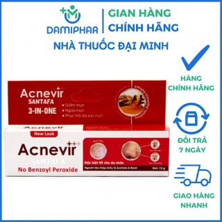 Kem Bôi Mụn ACNEVIR SANTAFA 15g - Giảm Mụn Cám, Mụn Đầu Đen