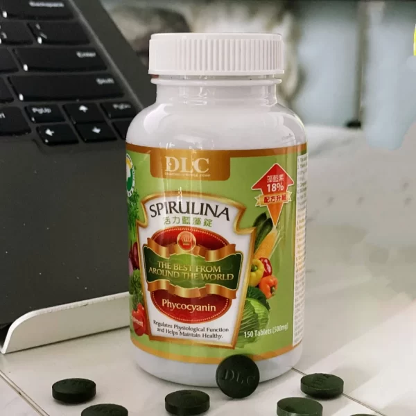 Tảo Xoắn DLC Spirulina Lọ 150 Viên - Giúp Bổ Máu, Thải Độc, Giúp Ngủ Ngon, Giảm Stress, Phục Hồi Sức Khỏe, Chống Lão Hóa Và Làm Đẹp Da - Ảnh 2