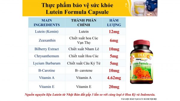 Viên bổ mắt Lutein Formula DLC Lọ 60 Viên - Bảo Vệ Mắt Toàn Diện, Giúp Giảm Tác Động Ánh Sáng Xanh, Phòng Ngừa Thoái Hóa Điểm Vàng Và Đục Thủy Tinh Thể - Ảnh 7