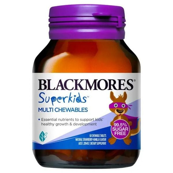 Viên Nhai Vitamin Tổng Hợp Cho Trẻ Blackmores Superkids Multi Chewables Hộp 60 Viên