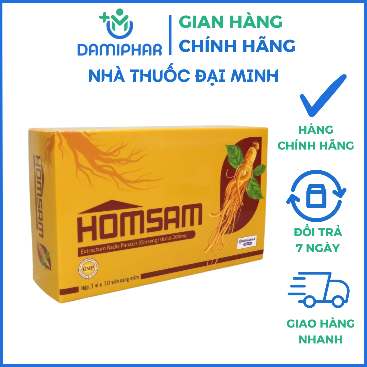 Homsam Hộp 30 Viên - Cải Thiện Thể Lực Và Trí Lực, Cải Thiện Chất Lượng Giấc Ngủ, Nâng Cao Hệ Miễn Dịch - Ảnh 2