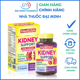 Bổ Thận MediUSA KIDNEY SUPPORT Hộp 30 viên - Thanh lọc, tăng cường chức năng thận