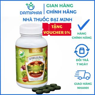 Tảo Xoắn DLC Spirulina Lọ 150 Viên - Giúp Bổ Máu, Thải Độc, Giúp Ngủ Ngon, Giảm Stress, Phục Hồi Sức Khỏe, Chống Lão Hóa Và Làm Đẹp Da