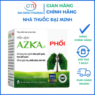 Hỗn Dịch Azka Phổi (Hộp 20 Ống) – Hỗ Trợ Giảm Ho, Tiêu Đờm & Bổ Phổi