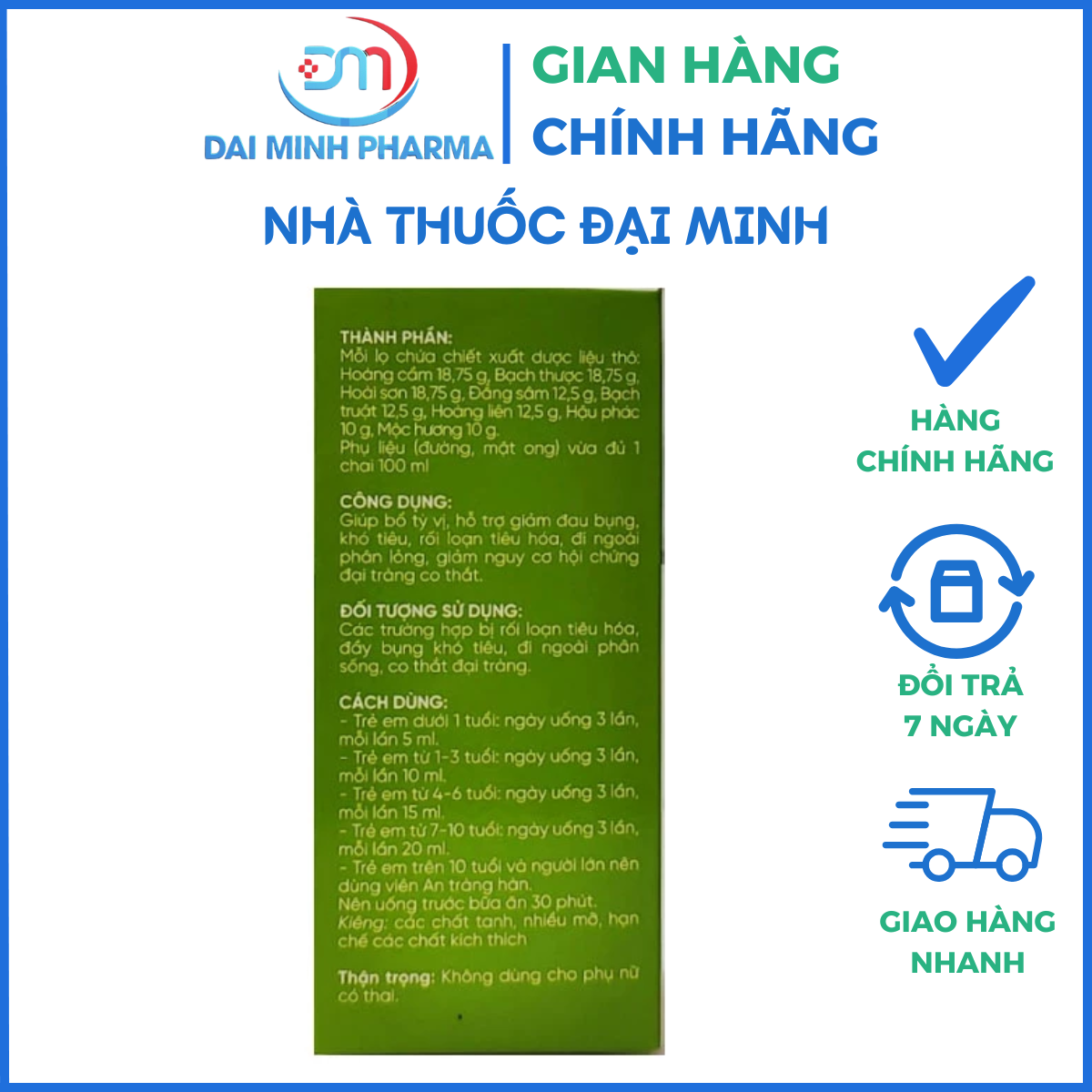 Siro An Tràng Hàn Sao Thiên Y (Chai 100ml) – Bổ Tỳ Vị, Giảm Đau Bụng, Rối Loạn Tiêu Hóa - Ảnh 3