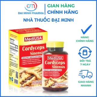 Viên Uống Đông Trùng Hạ Thảo MediUSA Cordyceps Sinensis Hộp 60 Viên – Tăng cường sức khỏe ăn ngon ngủ tốt