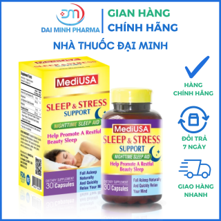 MediUSA Sleep And Stress Support (30 Viên) – Hỗ Trợ Ngủ Ngon & Giảm Căng Thẳng