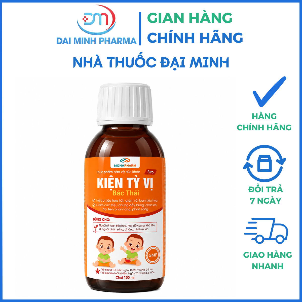 Siro Kiện Tỳ Vị Bắc Thái (Chai 100ml) – Hỗ Trợ Tiêu Hóa, Giảm Đầy Bụng & Đi Ngoài Phân Sống - Ảnh 2