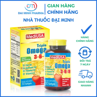 MediUSA Triple Omega 369 (30 Viên) – Hỗ Trợ Tim Mạch, Mắt & Trí Não