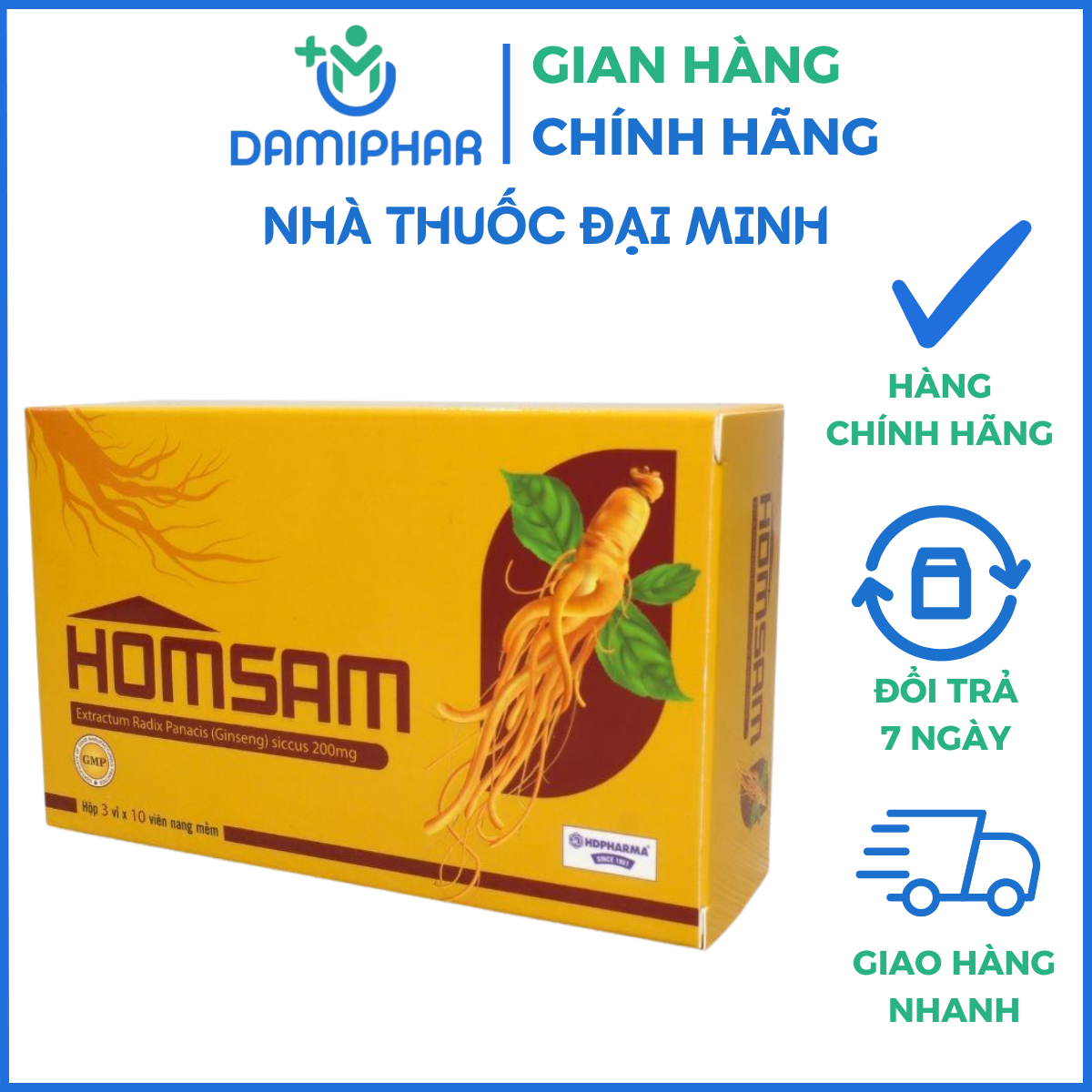 Homsam Hộp 30 Viên - Cải Thiện Thể Lực Và Trí Lực, Cải Thiện Chất Lượng Giấc Ngủ, Nâng Cao Hệ Miễn Dịch - Ảnh 3