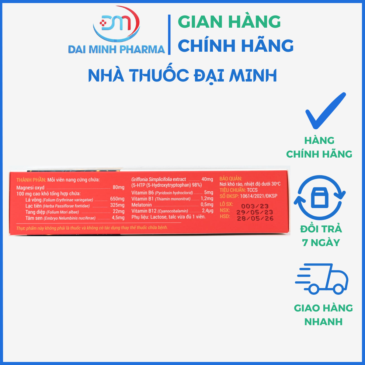Bổ Thần Kinh Tín Phong (Hộp 30 Viên) – An Thần, Giúp Ăn Ngủ Tốt & Giảm Tê Bì Tay Chân - Ảnh 5