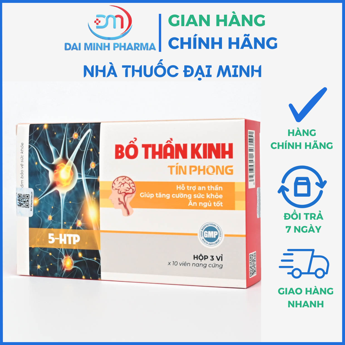 Bổ Thần Kinh Tín Phong (Hộp 30 Viên) – An Thần, Giúp Ăn Ngủ Tốt & Giảm Tê Bì Tay Chân - Ảnh 3