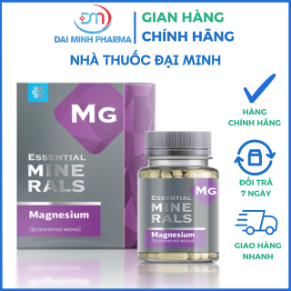 Essential Minerals Magnesium Siberian (Lọ 60 Viên) – Bổ Sung Magie Citrate Giúp Giảm Căng Thẳng, Ngủ Ngon