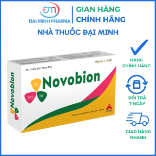 Thuốc 3B Novobion Cap (Hộp 30 Viên) – Bổ Sung Vitamin 3B Liều Cao Điều Trị Viêm Đa Dây Thần Kinh, Tê Bì Chân Tay
