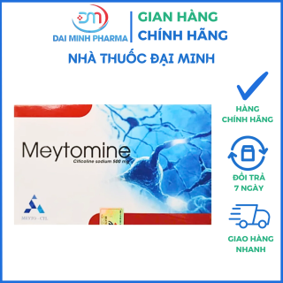 Meytomine 500mg Citicoline (Hộp 20 Viên) – Tăng Cường Chức Năng Nhận Thức, Hỗ Trợ Phục Hồi Sau Tai Biến