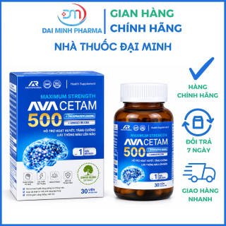 Hoạt Huyết Avacetam 500 (Hộp 30 Viên) – Tăng Tuần Hoàn Máu Brain, Giảm Rối Loạn Tiền Đình