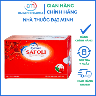 Avisure Safoli (Hộp 30 Viên) – Sắt Hữu Cơ IPC & Acid Folic Dành Riêng Cho Phụ Nữ Mang Thai