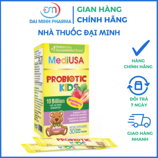 Men Vi Sinh MediUSA Probiotic Kids 10 Tỷ Lợi Khuẩn (30 Gói) – Hỗ Trợ Tiêu Hóa & Tăng Hấp Thu Cho Trẻ