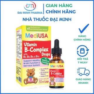 MediUSA Vitamin B-Complex Drops (30ml) – Bổ Sung Vitamin Nhóm B Cho Trẻ