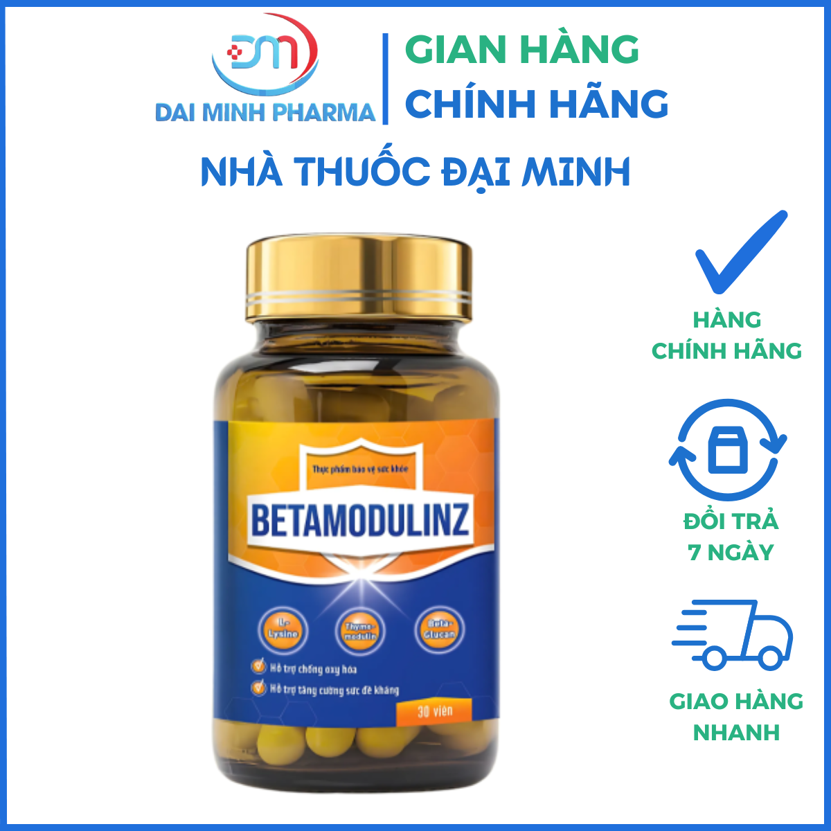 Viên Uống BetamodulinZ (Hộp 30 Viên) – Tăng Cường Đề Kháng, Chống Oxy Hóa & Phục Hồi Thể Trạng - Ảnh 2
