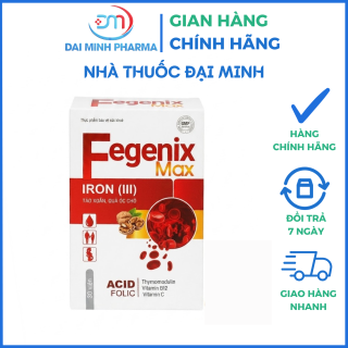 Viên Sắt Fegenix Max (30 Viên) – Bổ Máu, Tăng Cường Đề Kháng & Giảm Mệt Mỏi