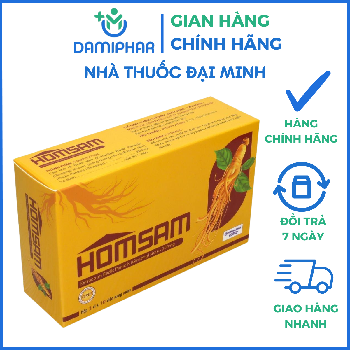 Homsam Hộp 30 Viên - Cải Thiện Thể Lực Và Trí Lực, Cải Thiện Chất Lượng Giấc Ngủ, Nâng Cao Hệ Miễn Dịch - Ảnh 4