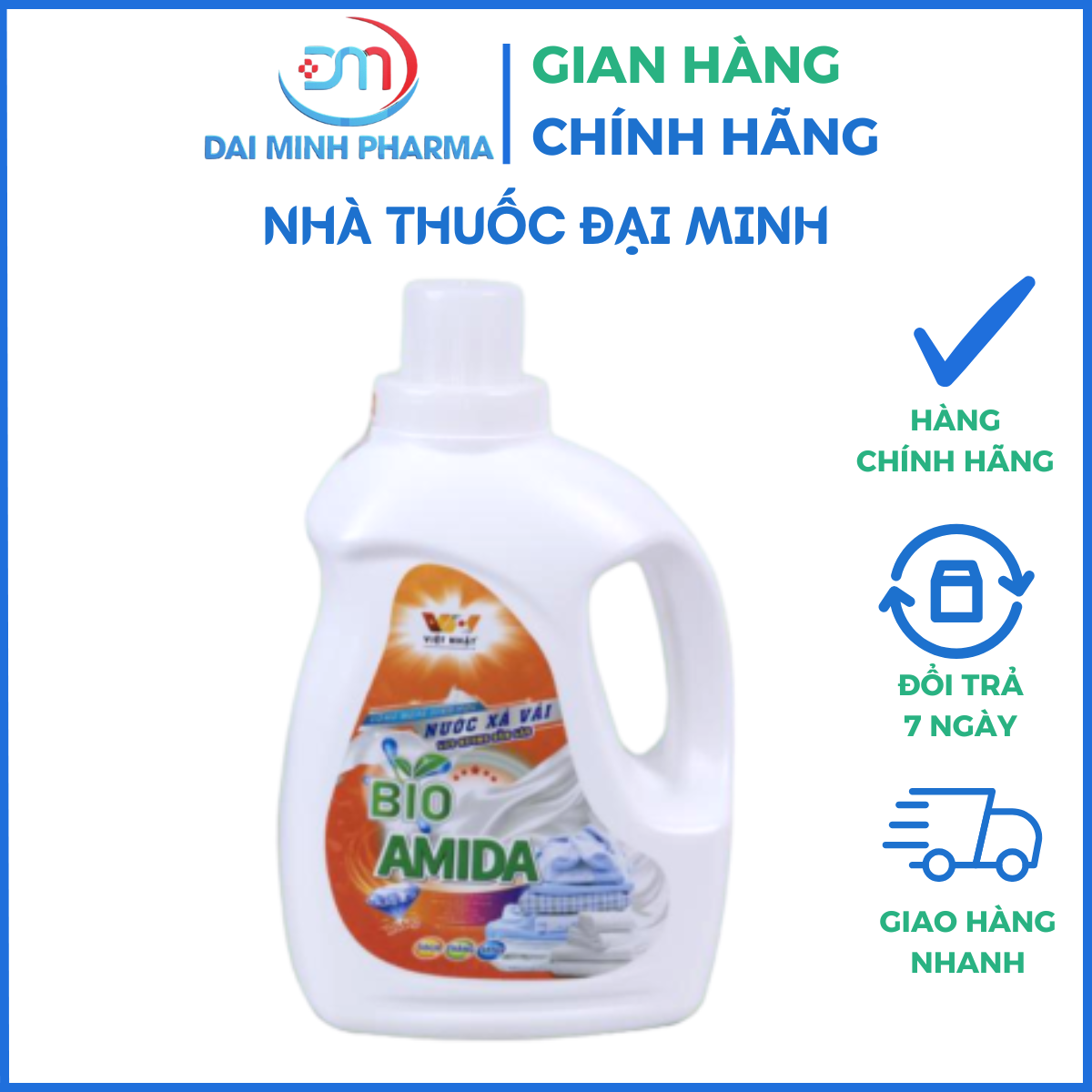 Nước Xả Vải Bio Amida Can 3.6kg