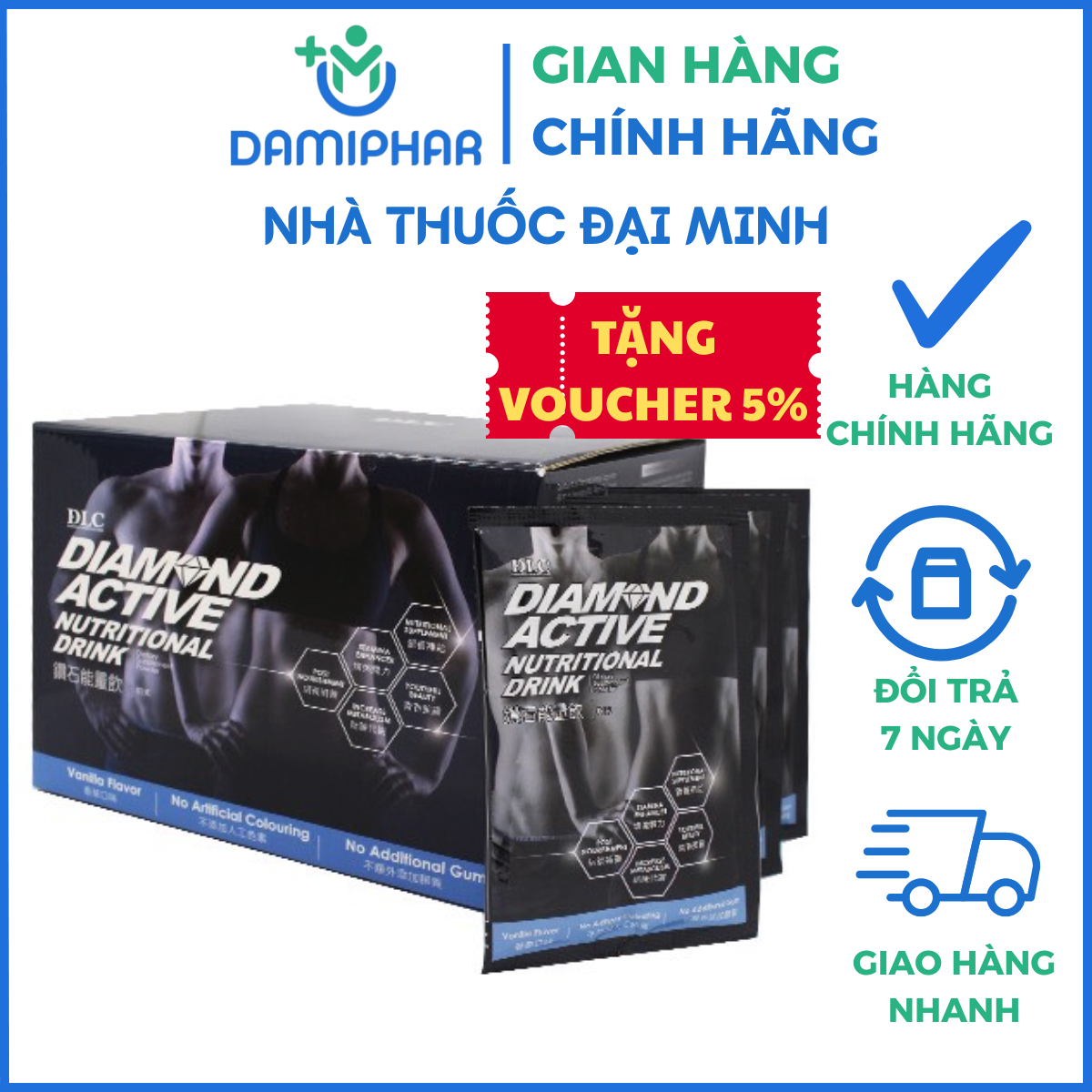 Bột Siêu Dinh Dưỡng Diamond Active - Sữa Siêu Dinh Dưỡng Bồi Bổ Sức Khỏe, Tăng Cường Thể Lực