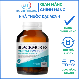 Dầu Cá Blackmores Omega Double High Strength Fish OiI Lọ 90 Viên - Bổ Mắt, Tăng Cường Trí Não