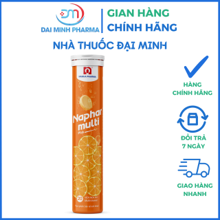 Viên Sủi Naphar Multi Plus Nam Hà (Tuýp 20 Viên) – Tăng Cường Sức Khỏe, Nâng Cao Đề Kháng