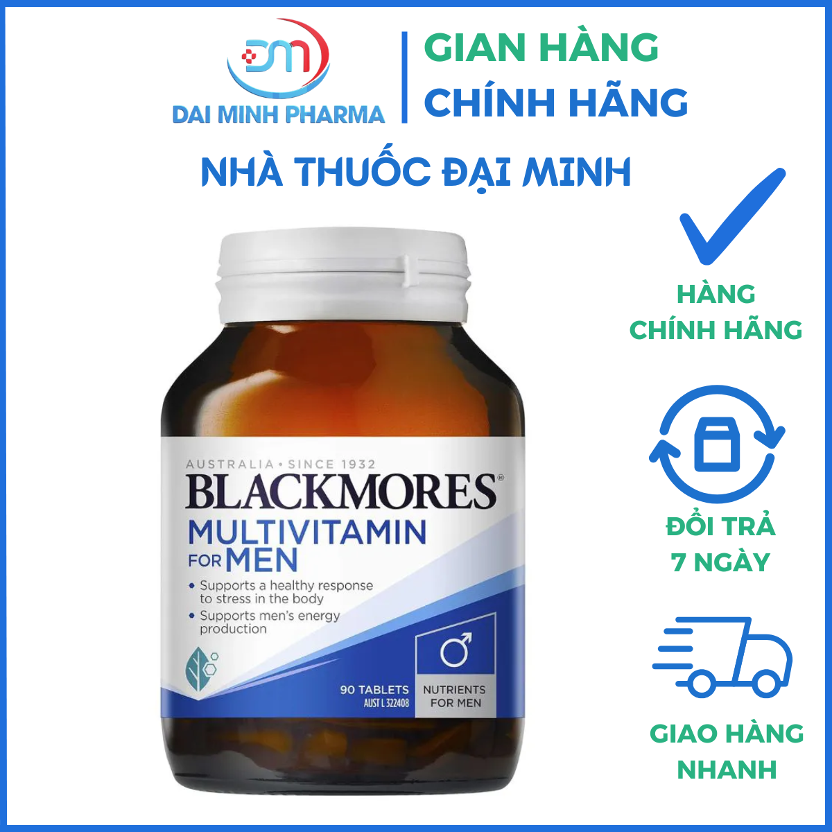 Viên Uống Blackmores Multivitamin for Men Lọ 50 Viên