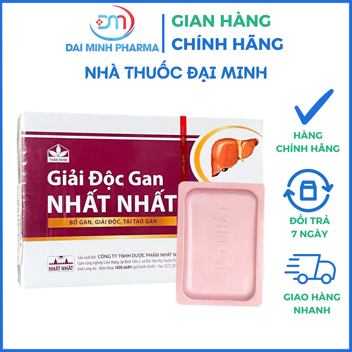 Giải Độc Gan Nhất Nhất (Hộp 2 Vỉ x 10 Viên) – Hạ Men Gan, Tăng Cường Chức Năng Gan, Bảo Vệ Tế Bào Gan - Ảnh 2