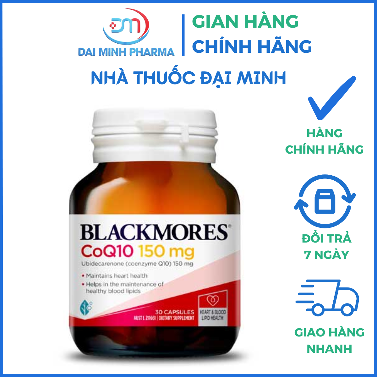 Viên Uống Blackmores CoQ10 150 mg Lọ 30 Viên