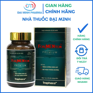 Formenton Premium (Lọ 30 Viên) – Bổ Thận Tráng Dương, Tăng Cường Sinh Lực & Cải Thiện Sinh Lý Nam Giới