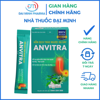 Hỗn Dịch Trào Ngược Dạ Dày Anvitra (Hộp 15 Gói) – Giảm Ợ Chua, Nóng Rát, Bảo Vệ Niêm Mạc Dạ Dày, Giải Pháp Toàn Diện Cho Người Ợ Chua, Trào Ngược Thực Quản