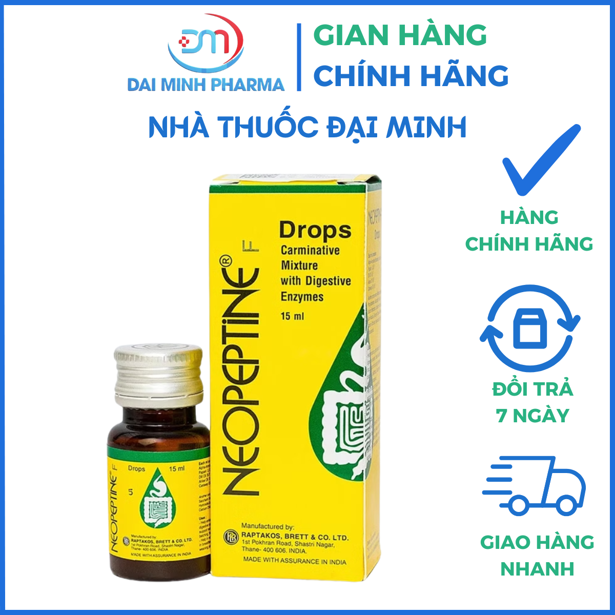 Men Tiêu Hóa Neopeptine F Drops Lọ 15ml