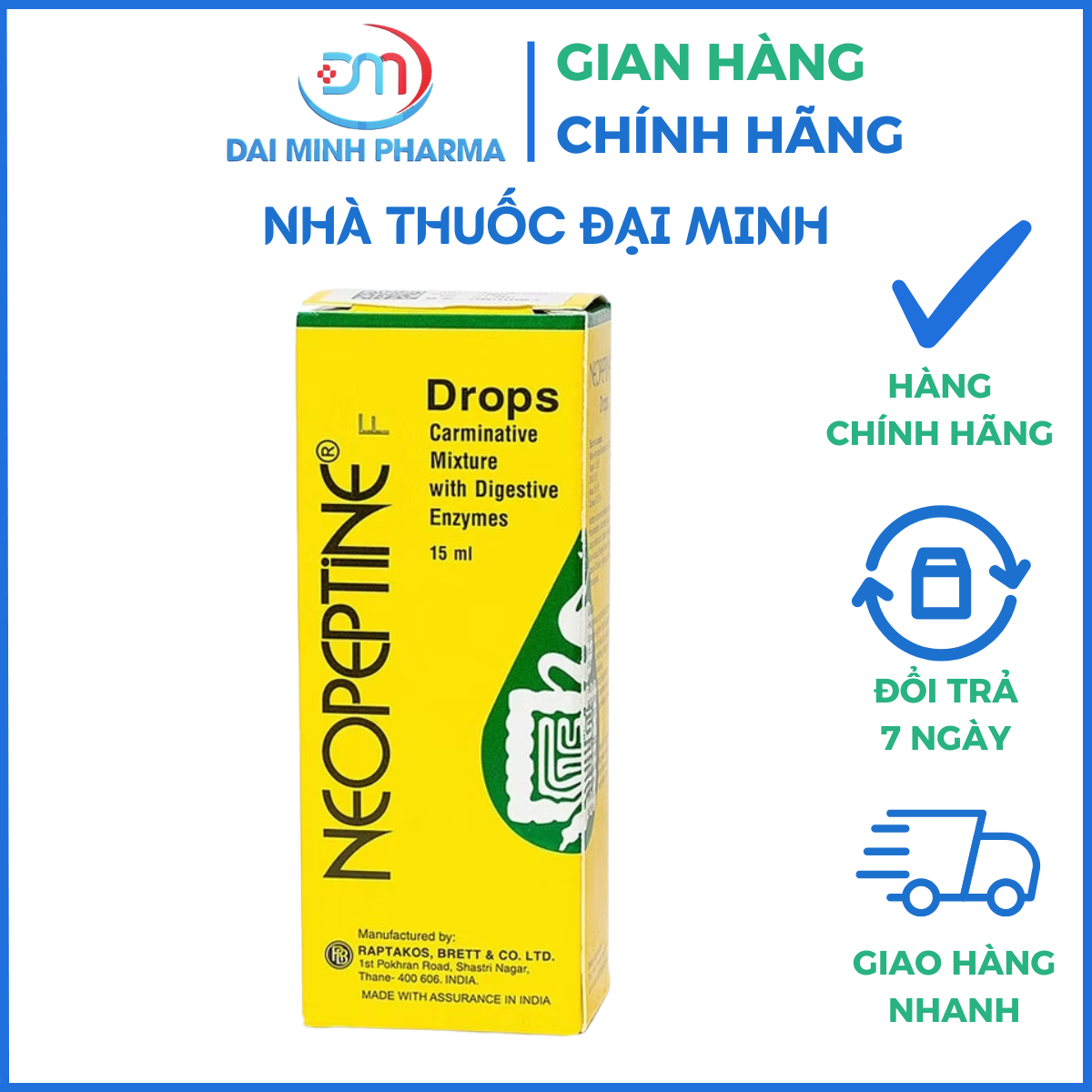 Men Tiêu Hóa Neopeptine F Drops Lọ 15ml - Ảnh 6
