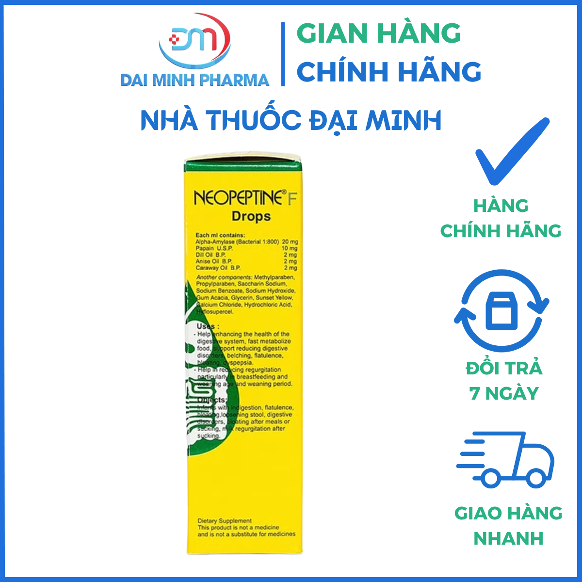 Men Tiêu Hóa Neopeptine F Drops Lọ 15ml - Ảnh 5