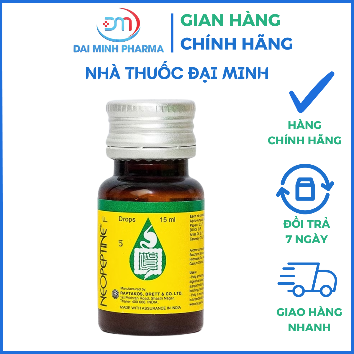 Men Tiêu Hóa Neopeptine F Drops Lọ 15ml - Ảnh 4