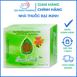 Bột Sủi Thanh Nhiệt Sensa Cools Fizz (Hộp 6 Gói) – Bổ Sung Vitamin C, Thanh Nhiệt, Tăng Sức Đề Kháng