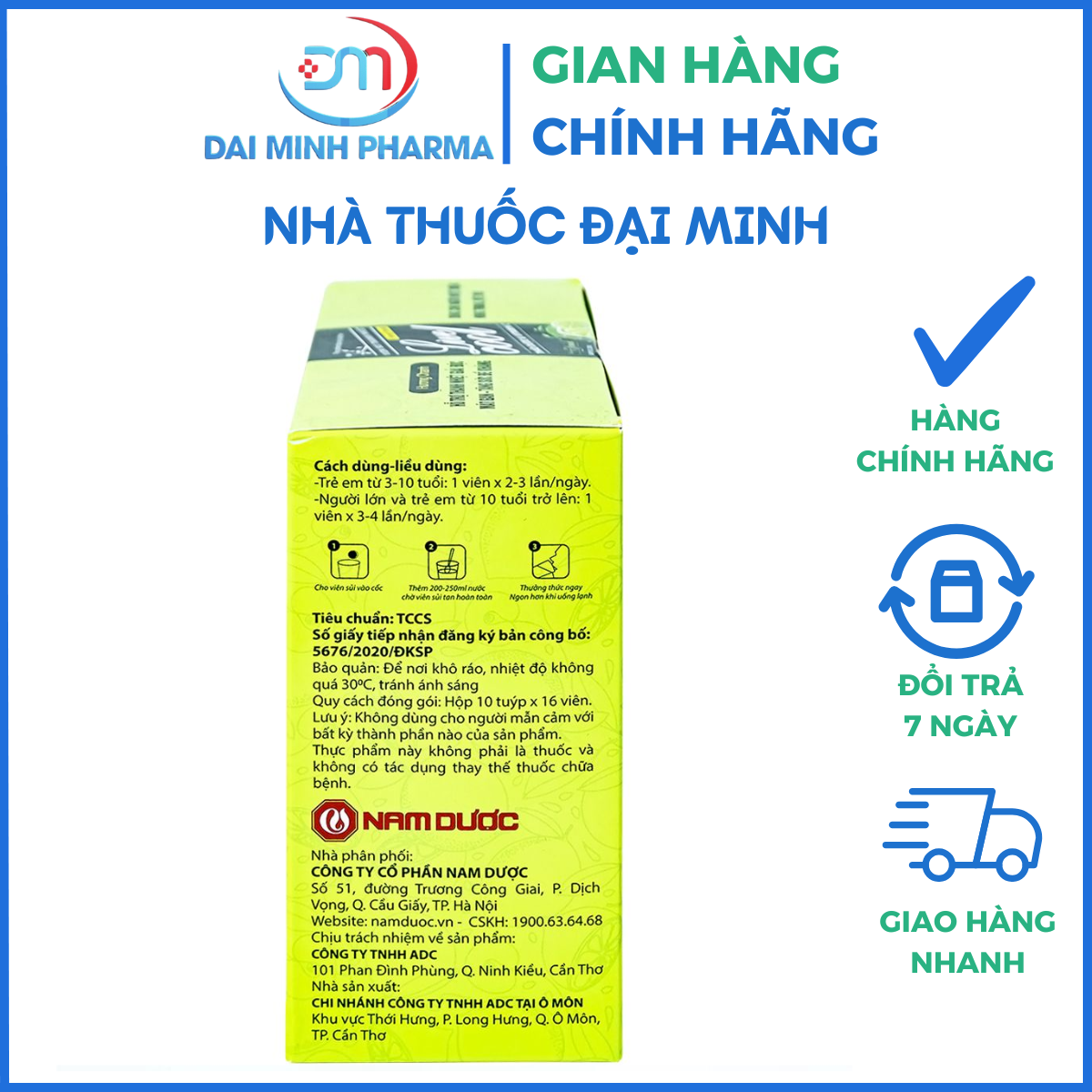 Viên Sủi Thanh Nhiệt Livecool Nam Dược Hương Chanh (Tuýp 16 Viên) – Mát Gan, Giải Độc, Tăng Đề Kháng - Ảnh 3